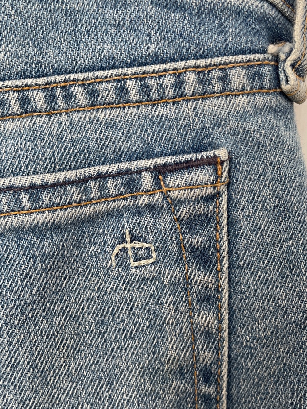 rag & bone size 34 fit2 slim Light Blue Distressed Jeans - Picture 5 of 8